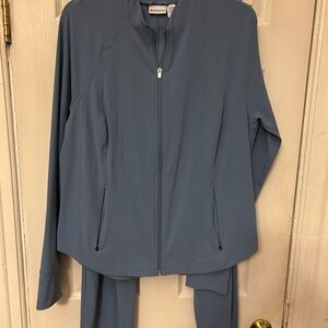 Women’s Athleta jogging suit baby blue brand new jacket and pants size Xl